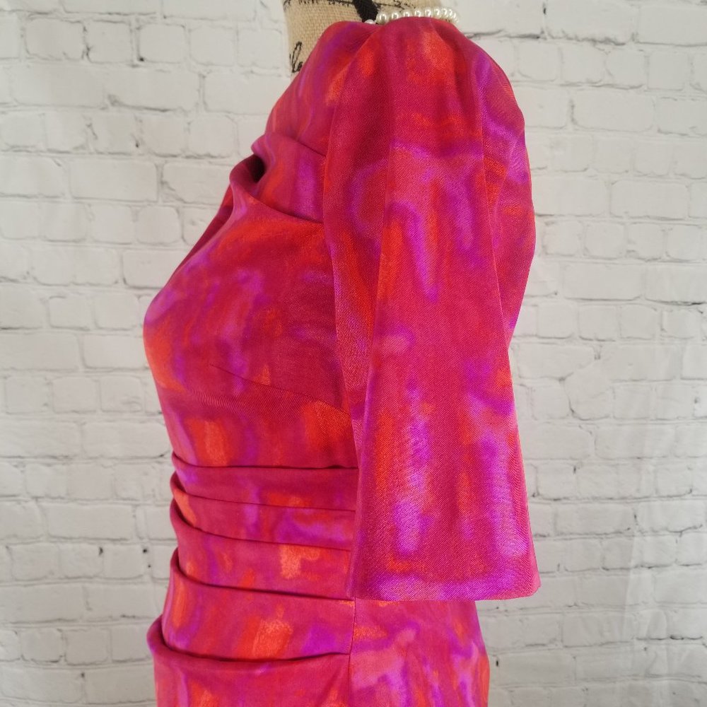 Kay Unger New York Printed Sheath Cocktail Dress 4 - Picture 4 of 8